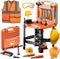 Kids Tool Bench Set, MAGIC4U 95PCS Toddler Workbench with Electronic Drill, Safety Vest & Hat for Ages 3-8