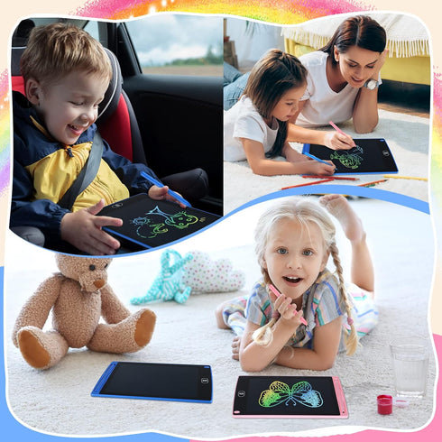 16 Pieces LCD Writing Tablet Doodle Pad, 8.5 Inch Colorful Reusable Writing Tablet for Kids