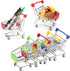 Shindel Mini Shopping Cart, Supermarket Handcart Model for Desk Storage, Party Doll House Store Cosplay