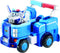 Super Wings 7" Paul's Police Cruiser with 2" Transform-a-Bot Paul Mini Figure, Fun Preschool Toy Plane