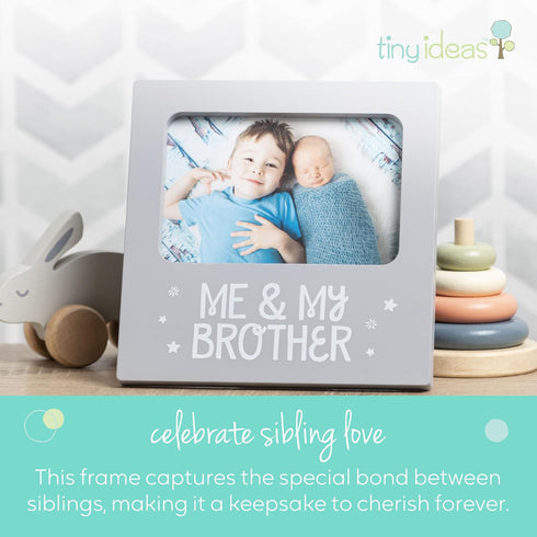 Tiny Ideas Me and My Brother Picture Frame, Christmas Photo Picture Frame, Sibling Keepsake, Ideal Big Brother Gift