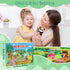 Taika Zoo Animals Felt Story Board Set, 41Pcs Jungle Animals Toys, 43x28 inch Thicker Felt Board, Interactive