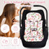 Infant Car Seat Insert with Removable Cushion for Baby Girls, Reversible Newborn Carseat Insert for Baby Head Body