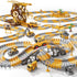 iHaHa 299 PCS Construction Race Tracks Boys Toys, 6 PCS Engineering Cars