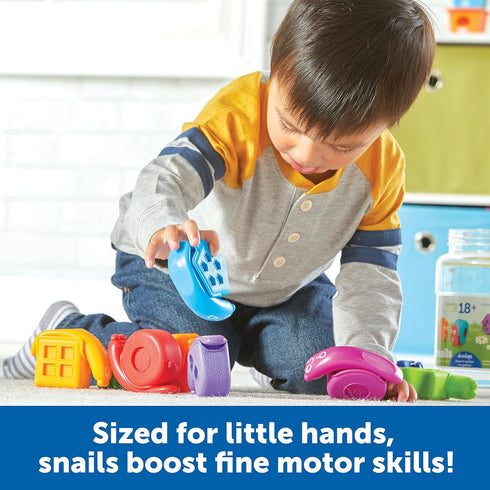 Learning Resources Snap-n-Learn Shape Snails, 20 Pieces Educational Toys