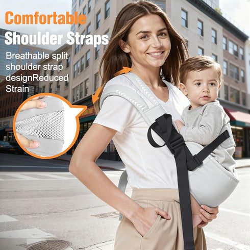 FUNITO 1555 lbs Toddler Carrier Sling for Newborn to Toddler, Ring Sling Baby Carrier with Breathable & Anti-Slip Seat