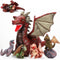 Deekin 7 Pcs Dragon Toy Set, 16 Inch Large Dragon Stuffed Animal with 4 Cute Baby Plush Dragons and 2 Eggs
