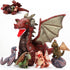 Deekin 7 Pcs Dragon Toy Set, 16 Inch Large Dragon Stuffed Animal with 4 Cute Baby Plush Dragons and 2 Eggs