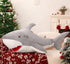 MorisMos Giant Shark Stuffed Animal, 51" Plush Pillow Toy Gift for Kids and Girlfriend, Gray