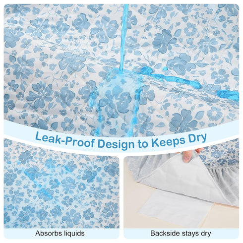 2 Pack 32"x 16", FIOBEE Changing Pad Cover Waterproof Quilted Diaper Change Table Sheets Breathable & Ultra Soft