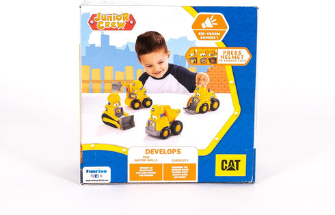 CAT Construction Toys, Junior Crew Excavator EduCATional Vehicle with Kid Sounds and Animated Face for Ages 2+