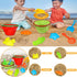Twister.CK Set Summer 2.5L 3PCS Beach Sand Toys for Kids, Silicone Collapsible Foldable Beach Bucket Travel Beach Toys