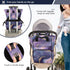 SUABO Backpack Baby Diaper Bag Purple Gold Starry Sky Large Bag Waterproof Travel Diaper Bags for Moms and Dads