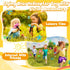 Flying Disc Helicopter Toy Disco Flyers, 12 String Launchers and 24 Flying Discs for Outdoor Fun