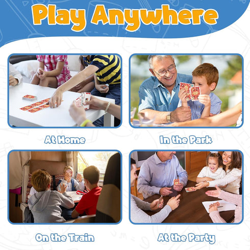 Family Conversation Cards, Playing Question Card Games for Families, Dinner Table & Road Travel Activities for All Ages
