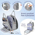 Backpack-Multifunction RUVALINO Diaper Bag Travel Baby Diaper Bag with Changing Pad, Insulated Bottle Holders