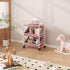 2 Buzowruil Utility Rolling Fabric Storage Rack Trolley Toy Cart Trolley with Large Storage Boxes,Wheels, Suitable
