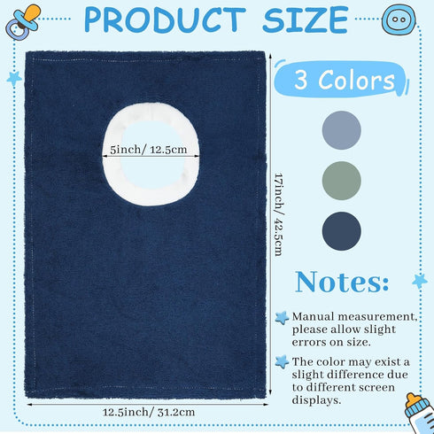 6 Foaincore Pcs Pullover Baby Bibs Cotton Terry Toddler Absorbent Infant for Feeding and Drooling Towel Bib (Elegant