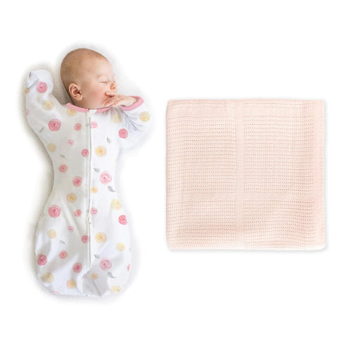 Amazing Baby Gift Set, Watercolor Roses and Soft Pink, 6-9 Mo Transitional