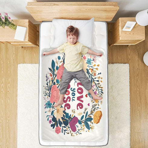 GuoChe Valentines Day Flowers Heart Branch Love You Mose Extra Large Resuable Changing Pad Covers Highly Absorbent