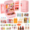 kimo Mini Refrigerator Toy, Fill The Fridge with Ice Cream, Juice & 40+