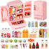 kimo Mini Refrigerator Toy, Fill The Fridge with Ice Cream, Juice & 40+