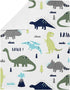 Sweet Jojo Designs Modern Dino Mod Dinosaur Baby Boy Receiving Security Swaddle Blanket for Newborn or Toddler Nursery