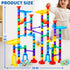 JOYIN 150Pcs Glowing Marble Run - Construction Building Blocks Toys with 5 Glow in The Dark Glass Marbles