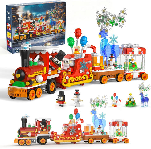 Christmas Train Building Block Set-1461PCS Surprise Christmas Countdown Toys with LED Light