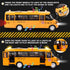 Ming You School Bus Toy - 9" Die-cast Pull Back Car with Sounds, Lights, and Openable Doors for Kids 4-8
