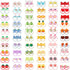 WillingTee 120pcs (60 pairs) Mix Colors Girl's Soft Rubber Bands Hair Ties for Kids, Infants, Toddlers, Teens