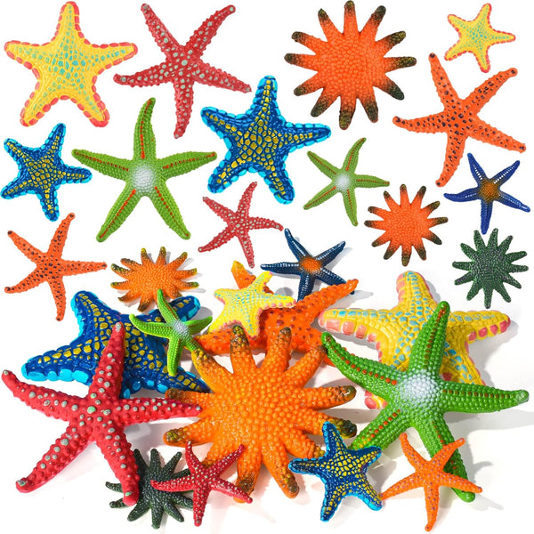 ZAUGONTW 14 Pieces Diving Starfish Pool Toy, Colorful Starfish Set Summer Swimming