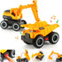 Toys,25.6" 3 4 5 6+ Dwi Dowellin Construction Carrier Truck Kids Semi-Trailer Toy with Excavator and Dump Truck,Gifts