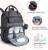 mommore Backpack Diaper Bag Large Travel Diaper Bags with Portable Changing Pad, Pacifier Case and Stroller Straps