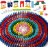1000 PCS Dominoes Set with Extra 11 Add-on Blocks, 10 Colors Racing Tile Games Educational Toy for Kids Birthday Party
