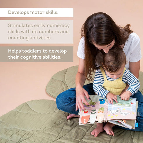 1-3 12 Taf Toys Busy Book for Toddlers - Montessori Activity Book with Sensory Learning Activities - Develops Fine