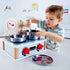 Hape 2-in-1 Kitchen & Grill Set Multicolor, Dimensions: L: 11.8, W: 9.1, H: 10.1 inch, Count of 6