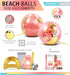 POZA Inflatable Beach Balls Set of 2, Elegant Glitter Confetti Floaters, Heavy Duty Vinyl Pool Toys for Beach Party
