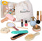 Montessori Mama Makeup and Salon Set - Wooden Pretend Play Beauty Kit with Styling Tools for 4 Year Old Girls