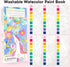 Set, Watercolor Painting Coloring Books Pocket Watercolor Paint Bookmarks, Mess Free Paint with Water Travel Class