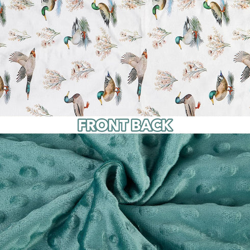 26.5 40 Inches Mallard Duck Baby Blanket for Boys Girls Soft Fleece Minky Blanket with Dotted Backing Double Layer