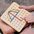 Panda Brothers Wooden Geoboard - Montessori Educational Toy with 30 Pattern Cards and 40 Rubber Bands for 3 4 5 Year