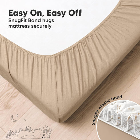 2-Pack 52x28 KeaBabies Fitted Crib Sheets for Boys, Girls, Baby - Soft Bamboo Viscose Cotton, Standard Crib Mattress