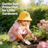 Set 3-8, Kids Gardening Outdoor Tools with Adorable Sun Protective Hat & Bunny Apron, Carrot-Shaped Shovel Rake Trowel