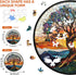 500 16.5 16.5 Bodhipnjoy Wooden Puzzles for Adults Pieces, Stained Glass Tree of Life Puzzle, Unique Shape Mosaic Tree