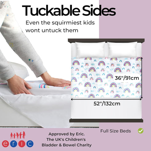 100% Hygge SheetsPotty Training Pee Pads for Kids, Toddlers - Waterproof, Non Slip Bed Wetting Pad for Full Size Beds
