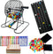 JUNWRROW Deluxe Bingo Game Set-Includes Bingo Cage,600 Colorful Bingo Chips with a