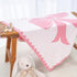 Personalized Name Knit Baby Blanket Custom Woven Bow Design Soft Minimal Comfort Throw for Newborn Infant Toddler