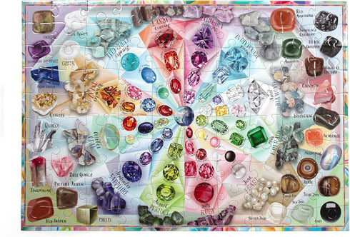 eeBoo Love of Crystals and Gems Puzzle, 100 PC, 1 EA