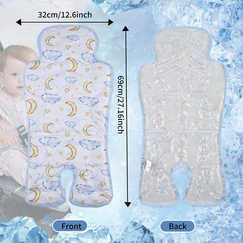 Gel Car Seat Cooler Pad, Universal Baby Stroller Ice Cushion, Cooling Seat Liner for Babies, Multifunctional Baby Chair